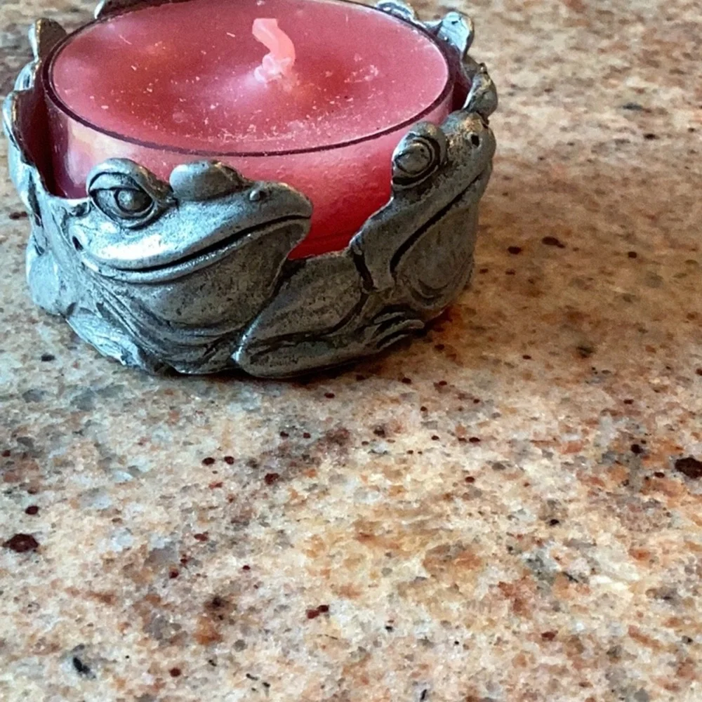 Vintage pewter tea light holders circa 1999